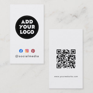 Modern Custom logo Social Media QR code website  Business Card