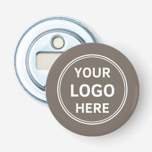 Modern Custom Logo Taupe Business Bottle Opener