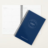 Modern Custom Logo website Royal blue Branded Planner | Zazzle.co.nz