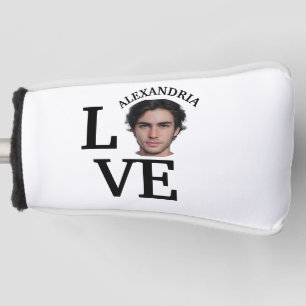Modern Custom love photo template Golf Head Cover