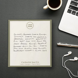 Modern Custom Luxury Olive Green  Notepad