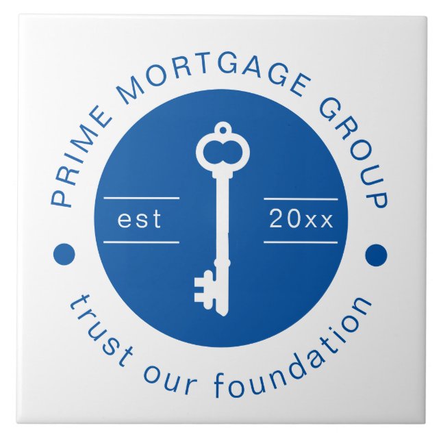 Modern Custom Mortgage Company Add Your Logo Tile (Front)
