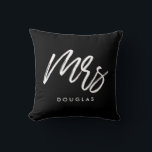 Modern custom Mrs Cushion<br><div class="desc">Mr and Mrs couple pillows,  customisable with your own name and your favourite colours.</div>