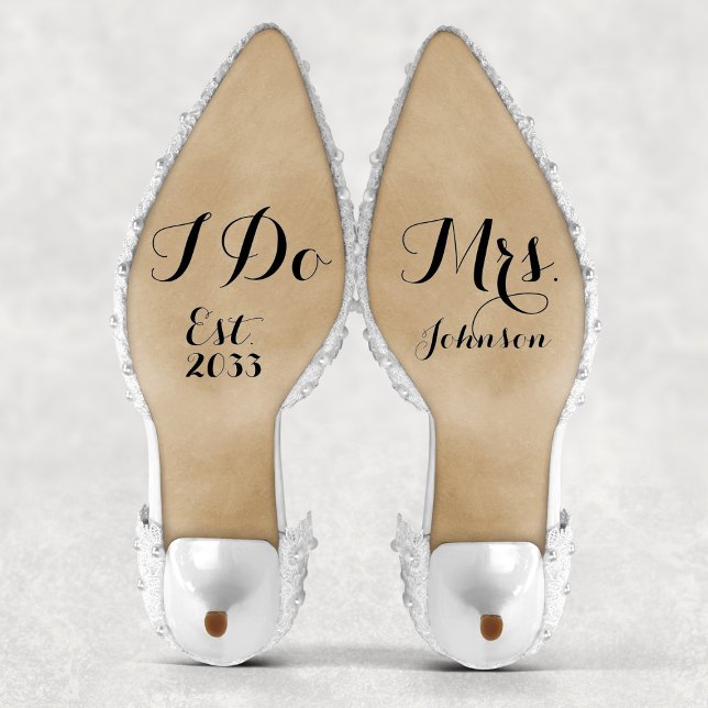 Modern Custom Mrs I Do Bride Wedding Shoes Decal (Modern Custom Mrs I Do Bride Wedding Shoes Decal
)