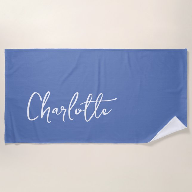  Modern Custom Name  Beach Towel (Front)
