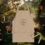 Modern Custom Name Fun Mr. Good-looking is cooking Standard Apron<br><div class="desc">Modern,  rustic "Mr. Goog-Looking is Cooking" apron in trendy typography alongside your head chef's custom name in a logo style design.</div>