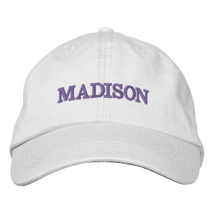 Modern Custom name grape purple text Embroidered Hat