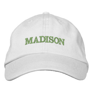 Modern Custom name khaki text Embroidered Hat