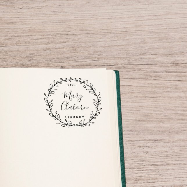 Modern Custom Name Leaves From The Library Of Rubber Stamp (Creator Uploaded)