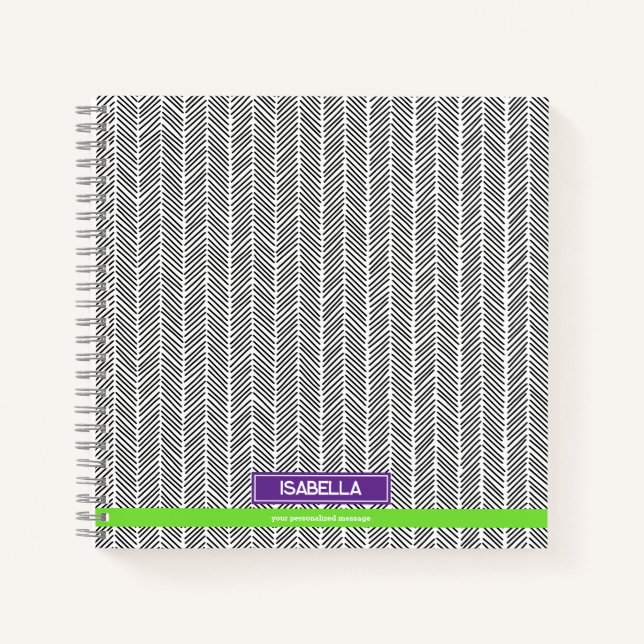  Modern Custom Name | Personalised Travel Notebook (Front)