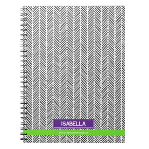 Modern Custom Name   Personalised Travel Notebook