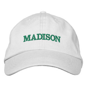 Modern Custom name pine green text Embroidered Hat