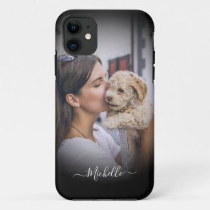 Modern Custom  One Photo Black Gradient  iPhone Ca Case-Mate iPhone Case