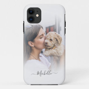 Modern Custom  One Photo White Gradient  iPhone Ca Case-Mate iPhone Case