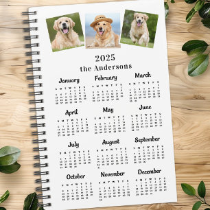 Modern Custom Pet Dog 3 Photo 2022 Calendar Planner