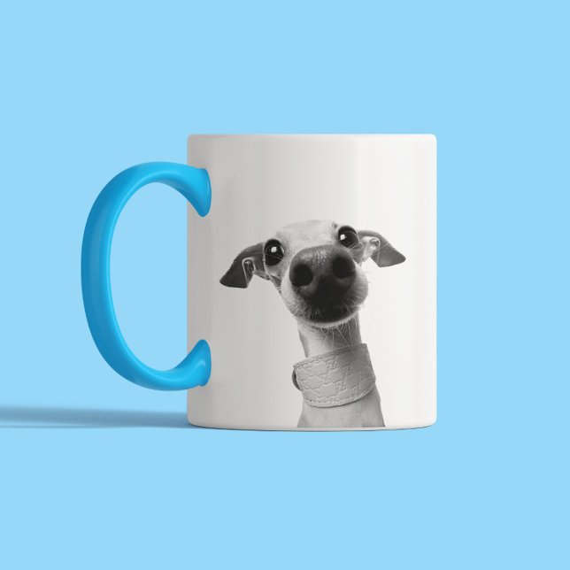Modern Custom Pet Photo | Meeko Two-Tone Coffee Mug (Creator Uploaded)