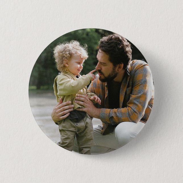 Modern Custom Photo 6 Cm Round Badge (Front)
