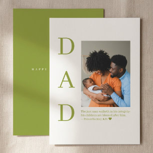 Modern Custom Photo Bible Verse Father's Day Card