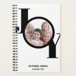 Modern Custom Photo Black 2023 Planner<br><div class="desc">This stylish and modern 2023 Planner features the word JOY in bold black typography on a white background.
Easily customisable with your photo,  year,  and name.</div>