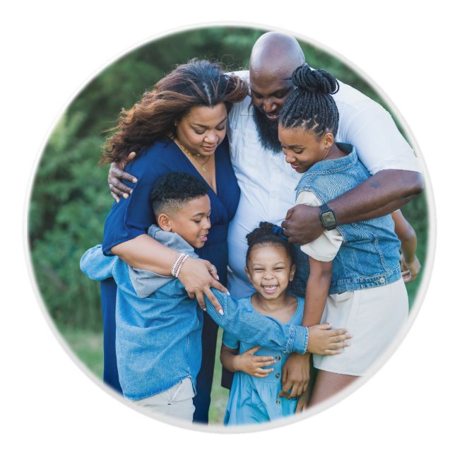 Modern Custom Photo Ceramic Knob (Front)