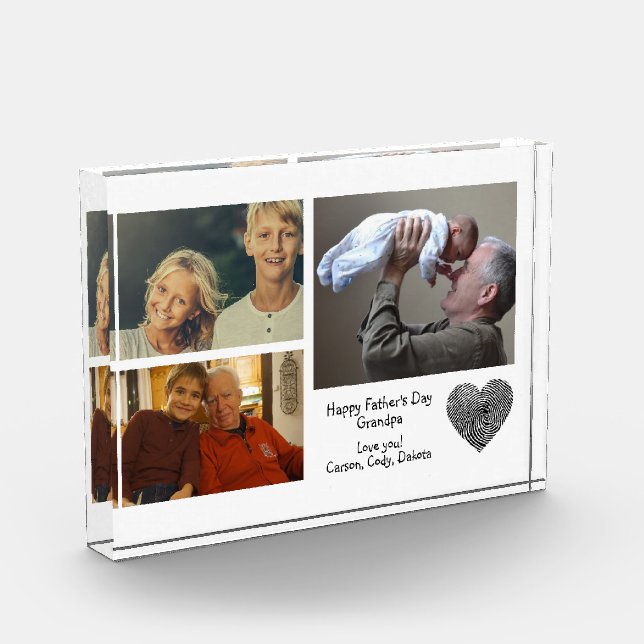 Modern Custom Photo Collage Fathers Day Grandpa (Left)
