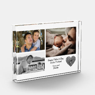 Modern Custom Photo Collage Fathers Day Uncle Block