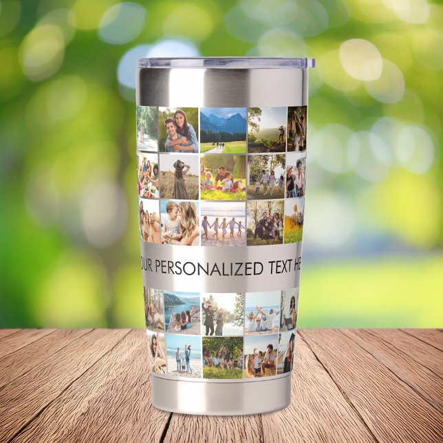 Modern Custom Photo Collage Insulated Tumbler (Creator Uploaded)
