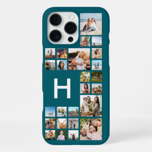 Modern Custom Photo Collage Personalised Monogram iPhone 16 Pro Max Case