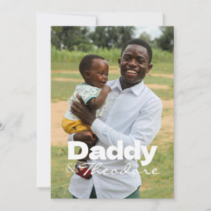 Modern Custom Photo Daddy & Baby Name Keepsake Invitation