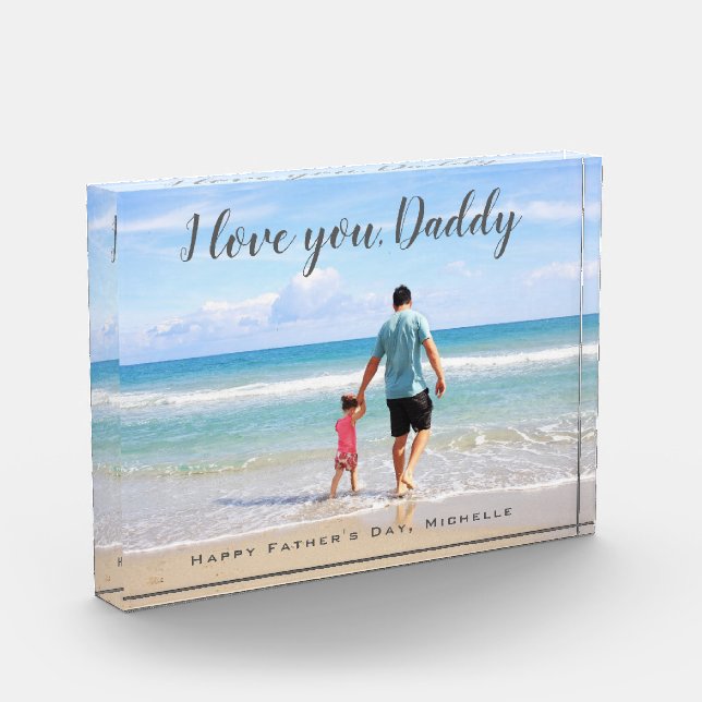Modern Custom Photo Father's Day I Love You Daddy (Left)