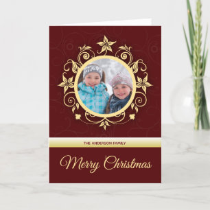 Modern Custom Photo Holiday Greetings Card