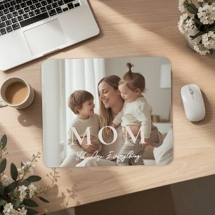 Modern Custom Photo MOM Desk Mouse Pad
