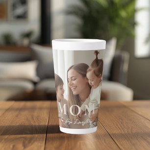 Modern Custom Photo MOM Large Latte Mug
