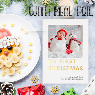 Modern Custom Photo My First Christmas