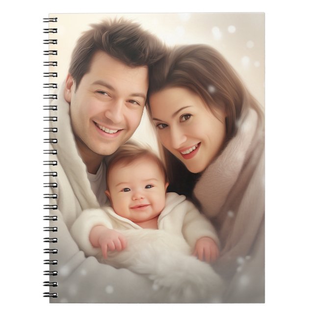 Modern Custom Photo Personalised Gift Notebook (Front)