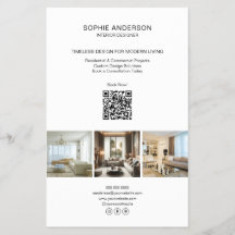 Modern Custom Photo QR White Professional Business