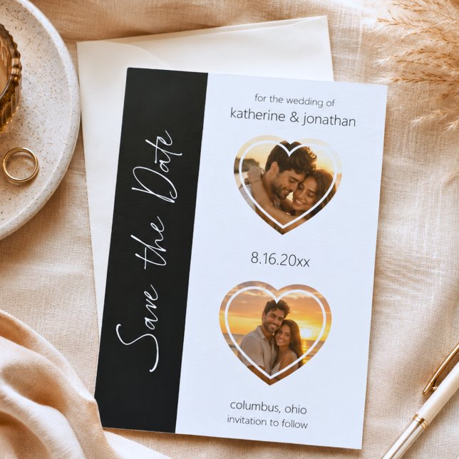 Modern Custom Photo Save the Date  Invitation (Creator Uploaded)