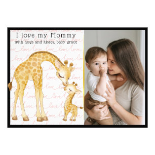 Modern Custom Photo Script 'I Love You - Mommy' 