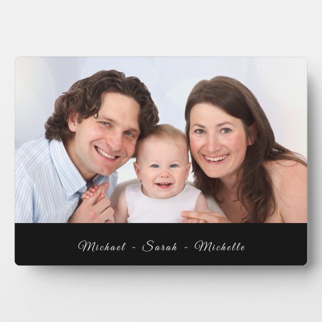 Modern Custom Photo Tabletop Plaque with Easel (Front)