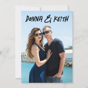 MODERN CUSTOM PHOTO WEDDING INVITATIONS