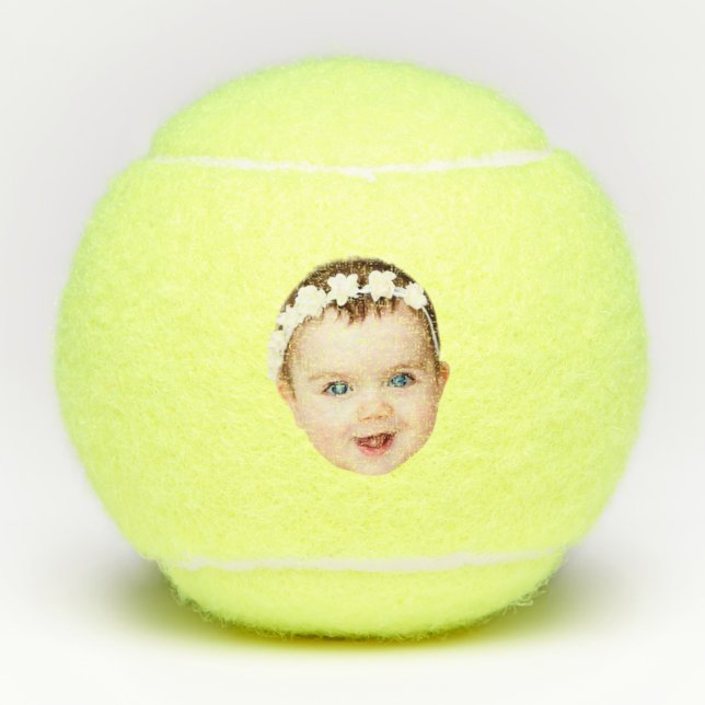 Modern Custom Photo Your Image Best Gift Tennis Balls (Front)