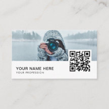 Modern Custom Photographer QR Code 