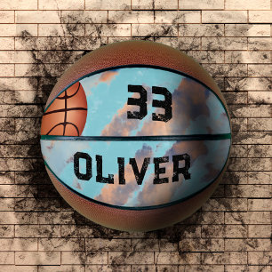 Modern Custom Player Name & Number Keepsake  Basketball