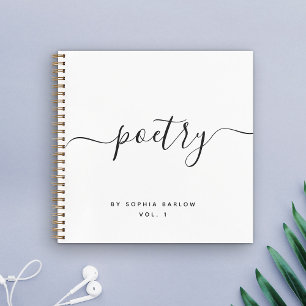 Modern Custom Poetry Minimalist Calligraphy Notebook
