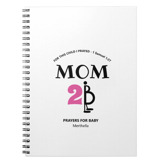 Modern Custom Prayers For Baby Notebook (Front)