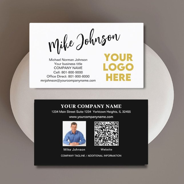 Modern Custom Professional Logo QR Code    Business Card (Creator Uploaded)