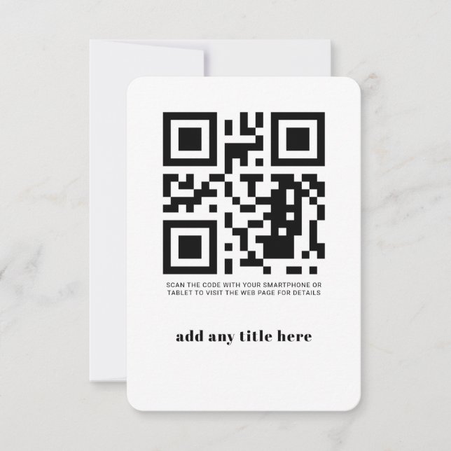 Modern Custom QR Code Elegant Invitation (Front)