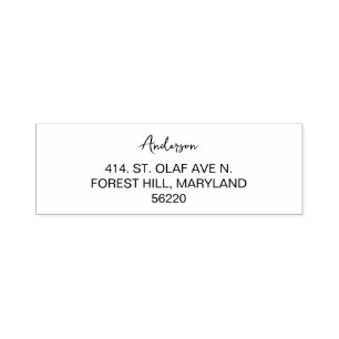 Modern Custom Return Address Personalized Address Self-inking Stamp