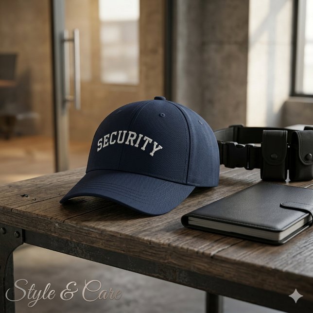 Modern Custom SECURITY Text Embroidered Hat (Modern Custom SECURITY Text Embroidered Baseball Cap)