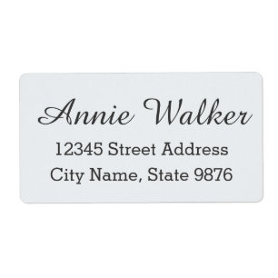 Modern Custom Shipping Label - Clear Snow White